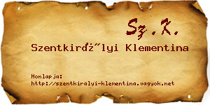 Szentkirályi Klementina névjegykártya